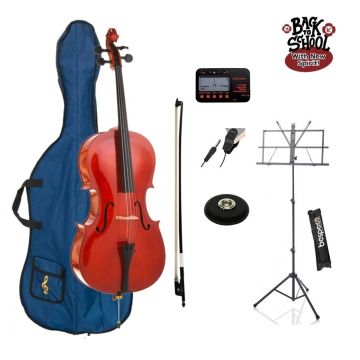 Kit Violoncello 3/4 Luthier Studio 2 con poggiapuntale, leggio, accordatore e pickup 