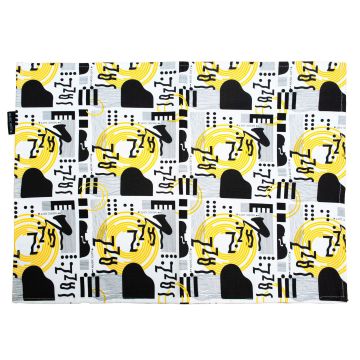 Tovaglietta Americana  nera Jazz cotone 40x30 cm MusicGift