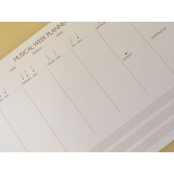 Musical Week Planner Agenda Settimanale A4  Musical Week Planner Agenda Settimanale A4