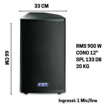 FBT MITUS 112A 900w 12"