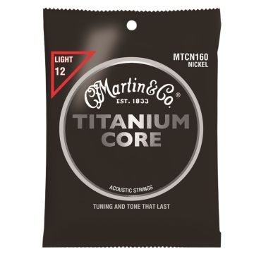 Corde chitarra acustica Martin MTCN160 Titanium core light 12/55