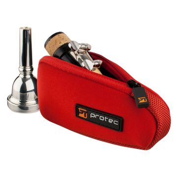 Protec N264RX Custodia bocchino trombone/sax alto/clarinetto neoprene red