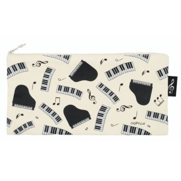 Astuccio Agifty Beige paino e tastiera nero e argento 24x12.5