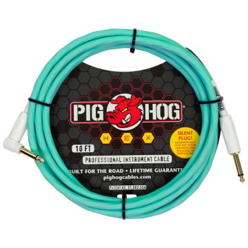 Pig Hog Hex Silent plug Cavo Jack/Jack angolare 3mt 
