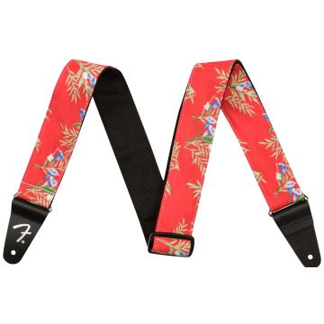 Tracolla chitarra Fender Hawaiian red floral
