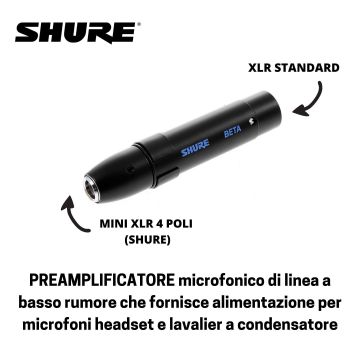 Phantom Adapter Shure RPM626 - mini XLR 3 pin