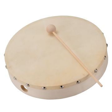 Croson Tamburello 30cm pelle naturale con battente S222  
