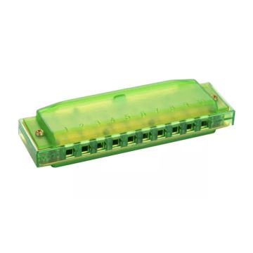 Hohner M1110 translucent Harp C green