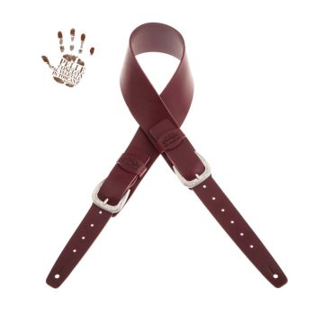 Tracolla chitarra Magrabo' Twin Buckle TC core bordeaux fibbia argento 7cm