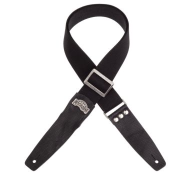 Magrabo' Tracolla chitarra Stripe SC cotone nero fibbia argento 5cm