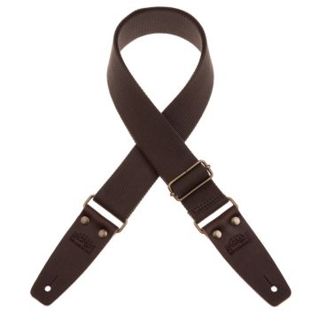 Tracolla chitarra Magrabo' Stripe SC Entry marrone fibbia ottone antico 5cm