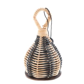 Terré Caxixi vimini e base cocco diametro 7cm altezza 21cm M