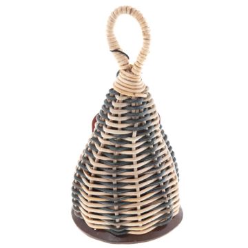 Terré Caxixi vimini e base cocco diametro 9cm altezza 23cm L