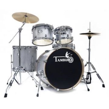 "Batteria Tamburo T5 20"" 5pz Hardware e Sgabello SILVER SPARKLE"