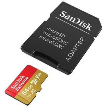 SanDisk Extreme 64GB microSDXC+ SD Adapter Sd Card 