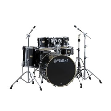 "Batteria Yamaha Stage Custom Birch 22"" 5pz Hardware RAVEN BLACK  con hardware e senza piatti"