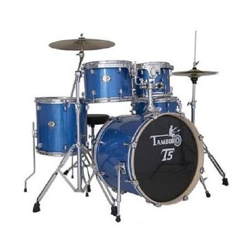 Batteria Tamburo T5 20" 5pz hardware e sgabello BLUE SPARKLE
