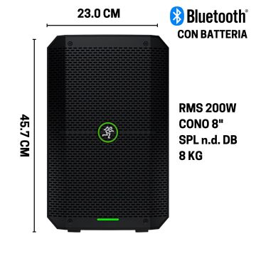 Diffusore Mackie THUMP GO 8" 200w bluetooth
