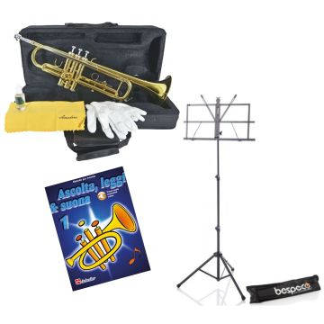 KIT Tromba Amadeus TR600 sib laccata con astuccio + Leggio BP01X + metodo