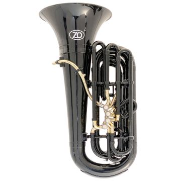 Tuba plastica ZO ZTU20 3/4 Hybrid nero e pistoni oro in ottone