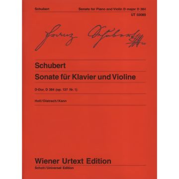 Schubert Sonata per Piano e Violino D Major D 384
