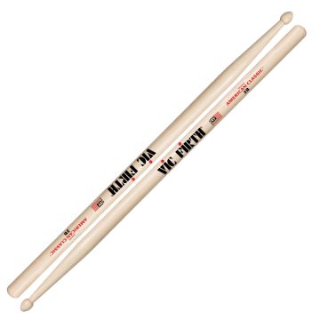 Bacchette Vic Firth American Classic 2B Hickory Punta Legno Goccia 