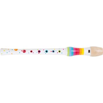 Flauto dolce Legler Sound bianco a pois colorati