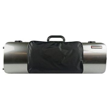 Astuccio Violino Bam Hightech Oblong silver carbon con tasca 2,4kg