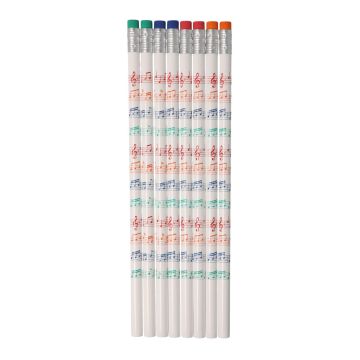 Matita Musik-Boutique con spartito colorato e gomma 