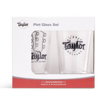Coppia Bicchieri Pinta Taylor trasparenti con Logo 