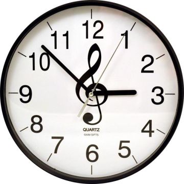 Orologio Aimgifts sfondo white chiave di violino black 10