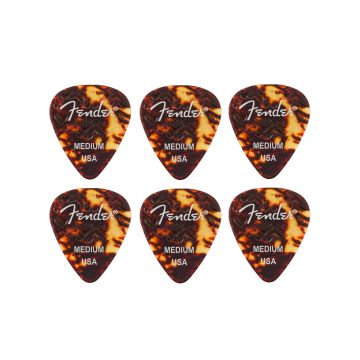 Blister plettri Fender 351 shape Wavelength tortoise medium 6pz