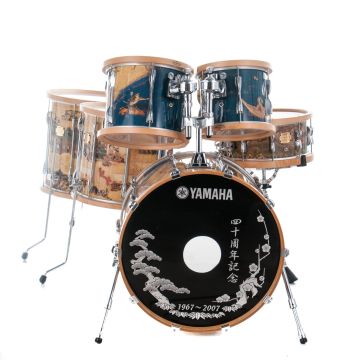 BATTERIA YAMAHA 40TH ANNIVERSARY RECORDING CUSTOM GENPEI WAR WASHI PAPER