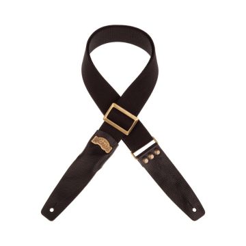 Tracolla chitarra Magrabo' SC Cotton nero terminali Twinkle nero fibbia recta ottone 5 cm