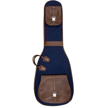 Reunion Blues Sonoma blue fabric brown lthr trim