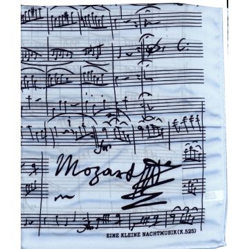Sciarpa Nicki "Eine kleine Nachtmusik" di Wolfgang Amadeus Mozart 53cm x 53cm