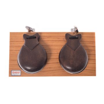 Honsuy 4746 castagnette con base da tavolo in legno scuro 
