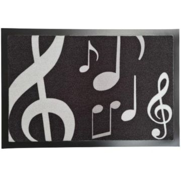 Zerbino  note e chiave di violino black/white 40x60cm Musikboutique