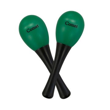Maracas Comet con manico coppia green