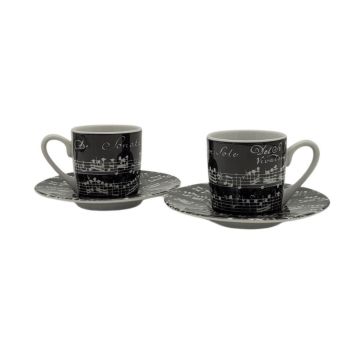 Set 2 tazzine Musik-Boutique da Caffè nero serie Vivaldì