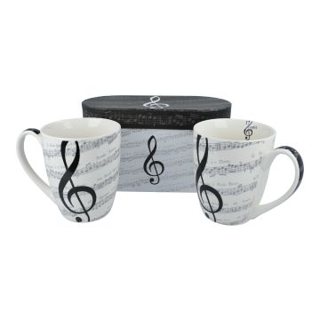 Set 2 tazze Musik Boutique I Love Music con confezione