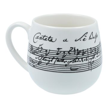 Tazza Musik-Boutique bianca con spartito di J.S.Bach Cantata 