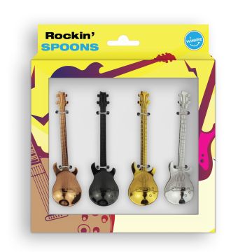 Cucchiaini a forma di chitarra set 4pz