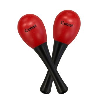 Maracas Comet con manico coppia red
