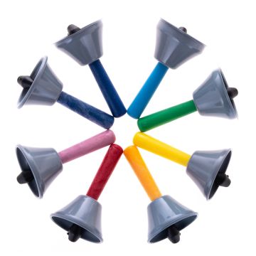 Set Campanelle Gitre' 8 pezzi colorate intonate diatonico Do-c/Do-c