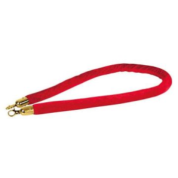 Showtec Velvet Rope rosso con aggancio dorato