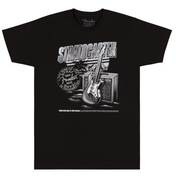 T-Shirt Fender Stratocaster 70th Anniversary Tee Black XL