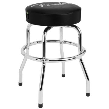 Sgabello Fender Spaghetti Logo Pick Pouch Barstool Black/Chrome 24"