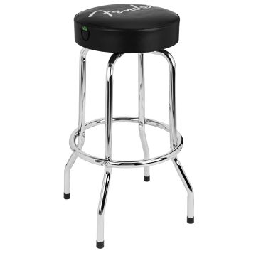 Sgabello Fender Spaghetti Logo Pick Pouch Barstool Black/Chrome 30"