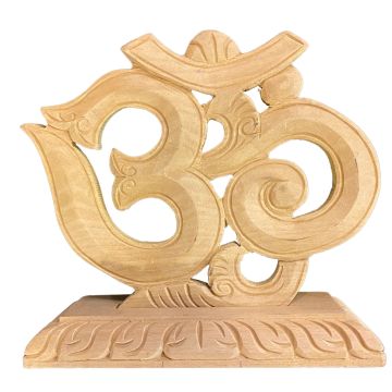 Simbolo Om in legno Klangschalen